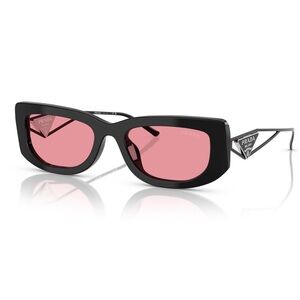 Prada Sunglasses with Black Frame and Pink Lenses
